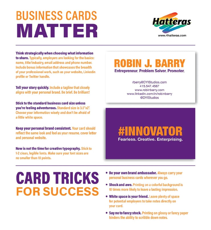 Why business cards matter infographic