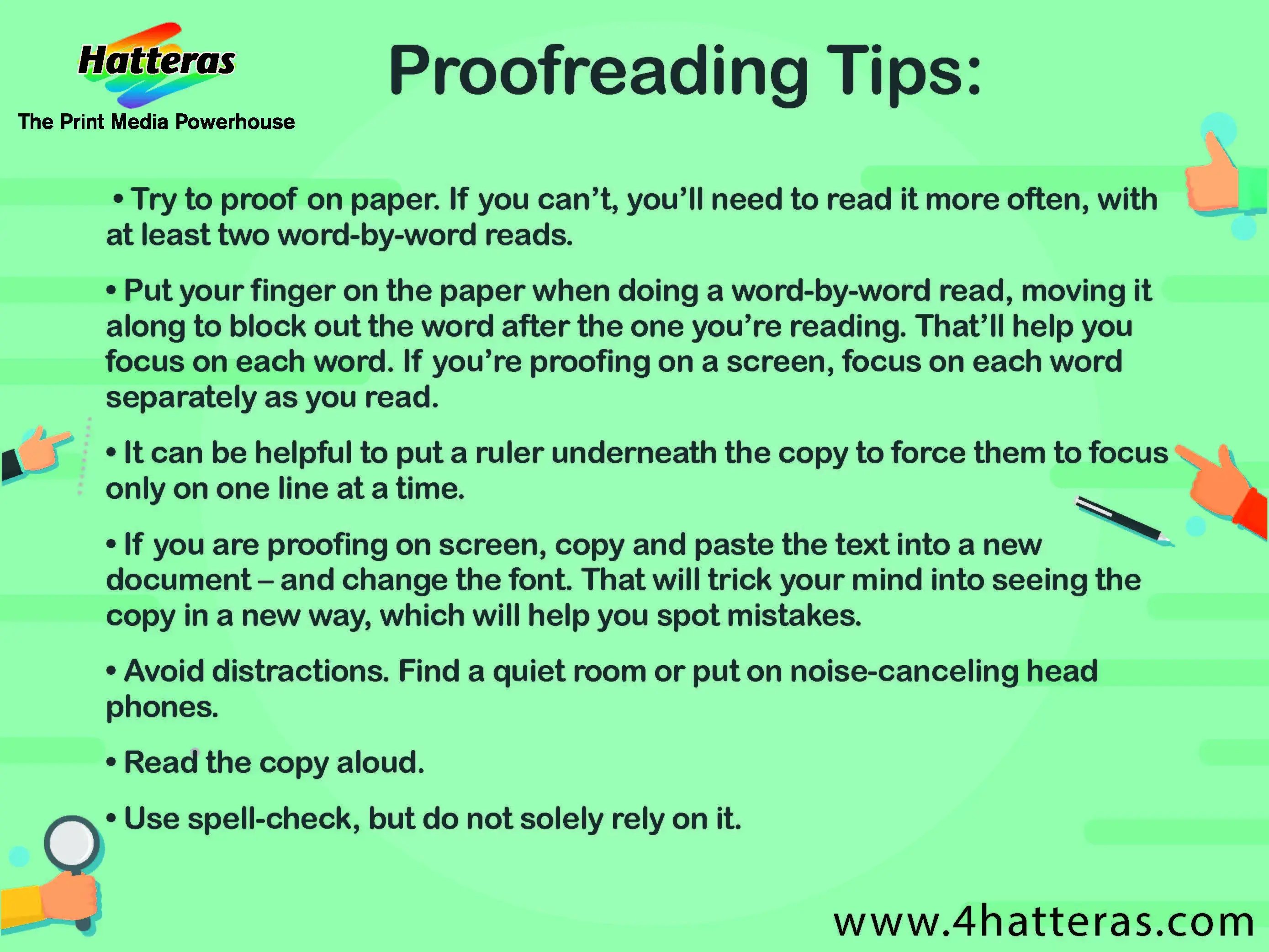 Proofreading tips