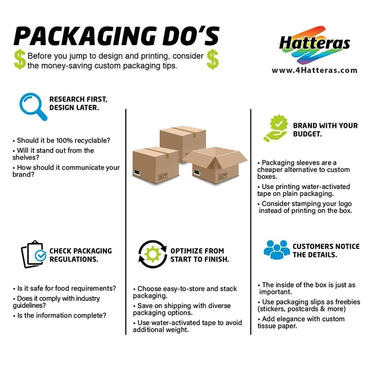 Print Packaging Do's and Tips Infographic