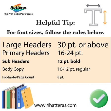 Helpful Tip for Font Sizes